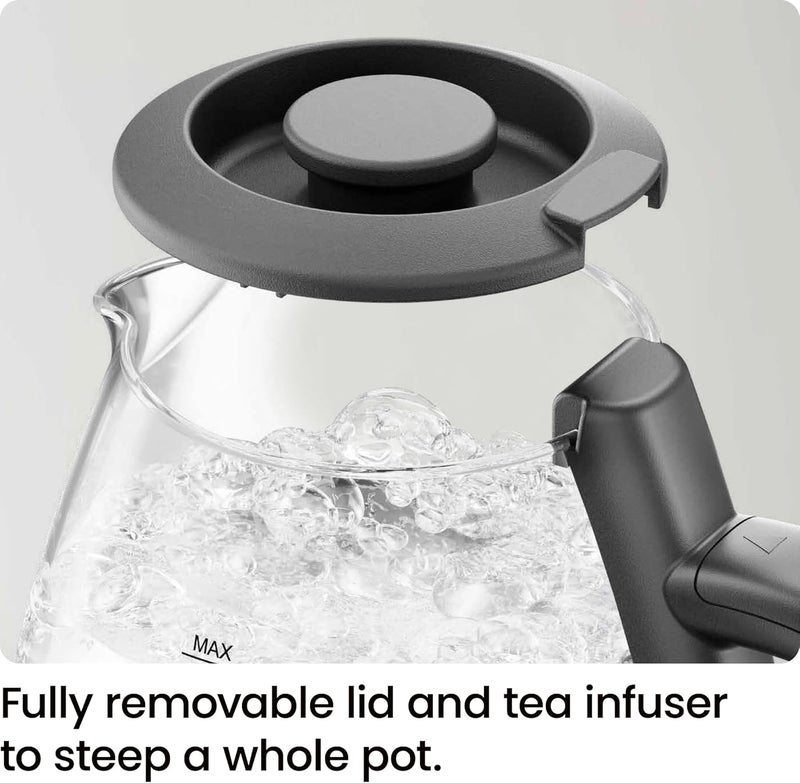 Chefman Electric Kettle with Tea Infuser, Compact 1L (4 Cups), 1500W, Removable Lid for Easy Cleaning, Boil-Dry Protection, Stainless Steel Filter, BPA Free, Auto Shut Off, Small Electric Tea Kettle - Image 5